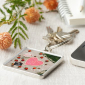 Picknick zwangerschapsaankondiging cadeau voor bui sleutelhanger (Zijkant)