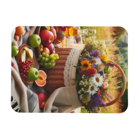 picknickcharme op het platteland magneet (Horizontaal)