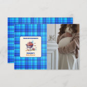 Picknickdoek Baby Q Baby shower Bedankkaart (Voorkant / Achterkant)