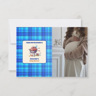Picknickdoek Baby Q Baby shower Bedankkaart