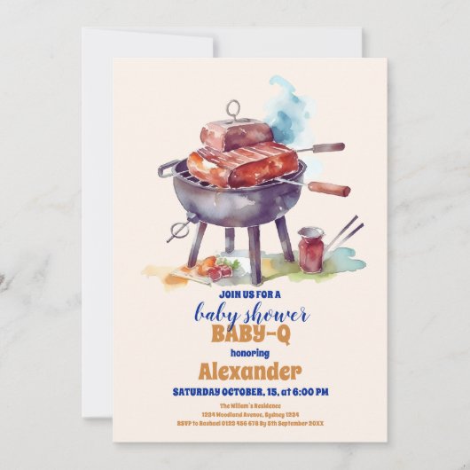 Picknickdoek Baby Q Baby shower Kaart (Voorkant)