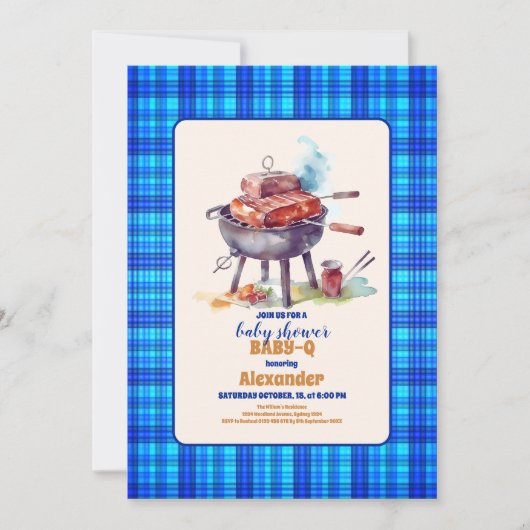 Picknickdoek Baby Q Baby shower Kaart (Voorkant)