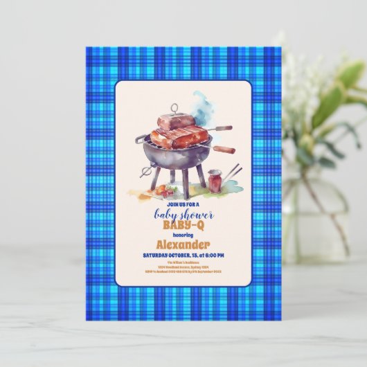 Picknickdoek Baby Q Baby shower Kaart (Staand voorkant)