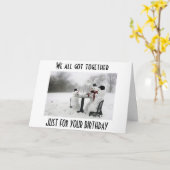 PICKNICKEN SNEEUWMANNEN FEEST OP UW "VERJAARDAG" - KAART (Gele Bloem)