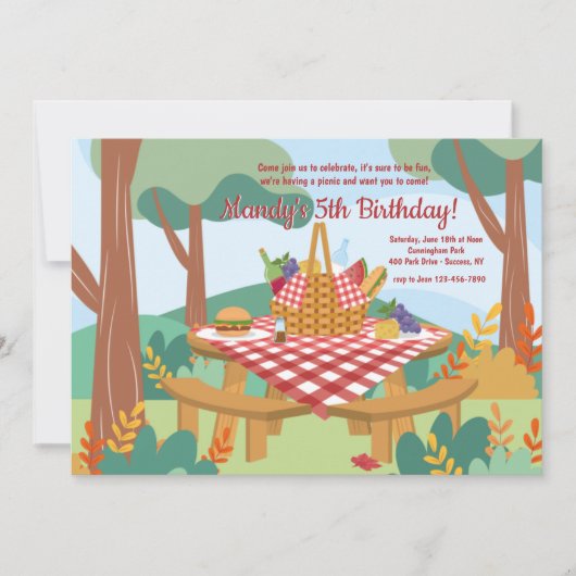 Picknickfeest Kaart (Voorkant)