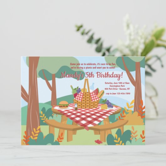 Picknickfeest Kaart (Staand voorkant)