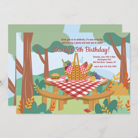 Picknickfeest Kaart (Voorkant / Achterkant)