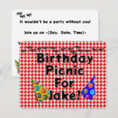 Picknickfeestje voor verjaardag kaart (Voorkant / Achterkant)