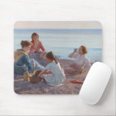 Picknickhapje op het strand (Italiaanse strandtafe Muismat (Met muis)