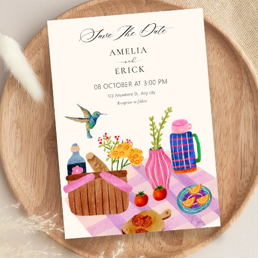 Picknickhuwelijk Save The Date