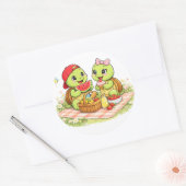 Picknickliefde Ronde Sticker (Envelop)