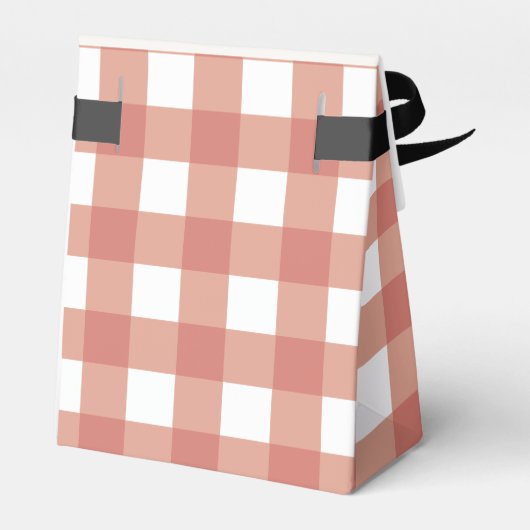 Picknickmand Rode Gingham Verjaardag Favoriet Box Bedankdoosjes (Achterkant)