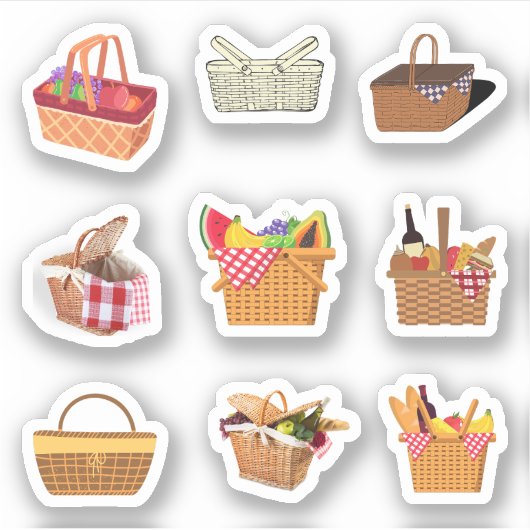 Picknickmand Stickers (Voorkant)