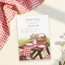 Picknickmand Tafel Zomer Rood 21e Verjaardag