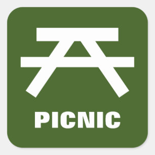 Picknicktafel stickers