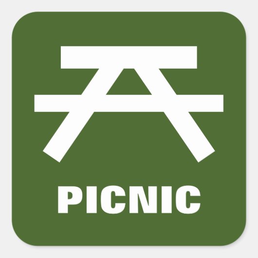 Picknicktafel stickers (Voorkant)