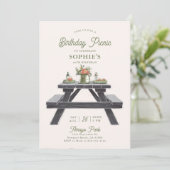 Picknicktafel Zomer Elegant Modern 50ste Verjaarda Kaart (Staand voorkant)