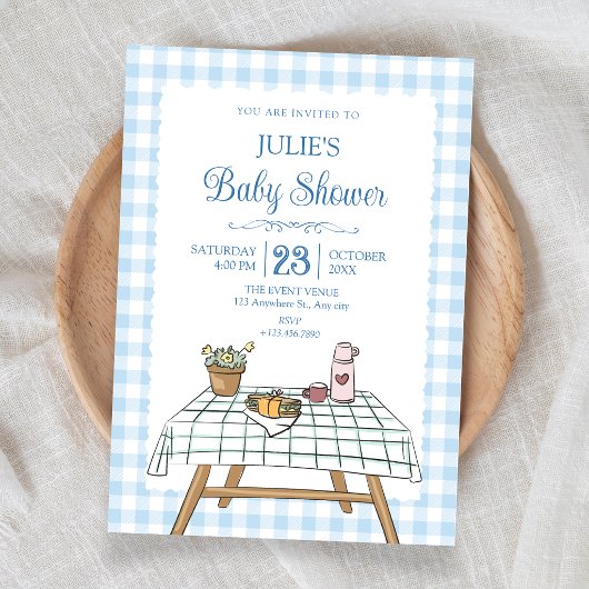 Picknicktuin babyshower kaart