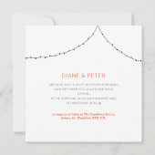 Picknicktuin minimalistisch zwart-wit bruiloft kaart (Achterkant)