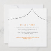 Picknicktuin minimalistisch zwart-wit bruiloft kaart (Achterkant)