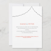 Picknicktuin minimalistisch zwart-wit bruiloft kaart (Achterkant)