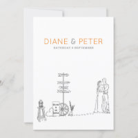 Picknicktuin minimalistisch zwart-wit bruiloft