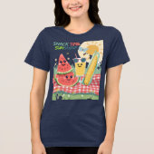 Picknickvrienden – Zomer Snacksquad Tri-Blend Shirt (Voorkant)