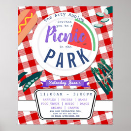 picknparty fundraiser school PTO PTA poster
