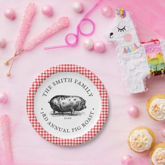picknstijl | Gebeurtenis rond varkensroast | Fami Papieren Bordje (Feest)