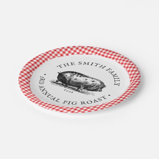 picknstijl | Gebeurtenis rond varkensroast | Fami Papieren Bordje (Gekanteld)