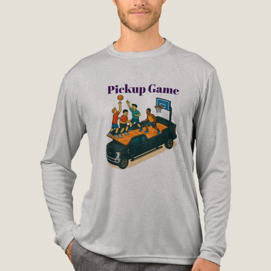 Pickup game Tri-Blend shirt (Voorkant volledig)
