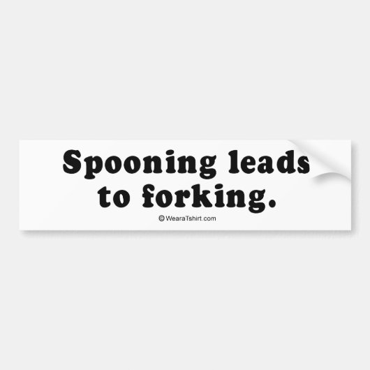 PICKUP LIJNEN - "Spooning leidt tot vervorming" Bumpersticker (Voorkant)