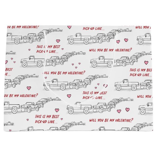Pickup Line Valentijn Funny Truck Lover Groot Cadeauzakje (Voorkant)