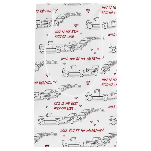 Pickup Line Valentijn Funny Truck Lover Klein Cadeauzakje (Voorkant)