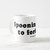 PICKUP LINES - "Spooning leidt tot forken" Koffiemok (Voorkant links)