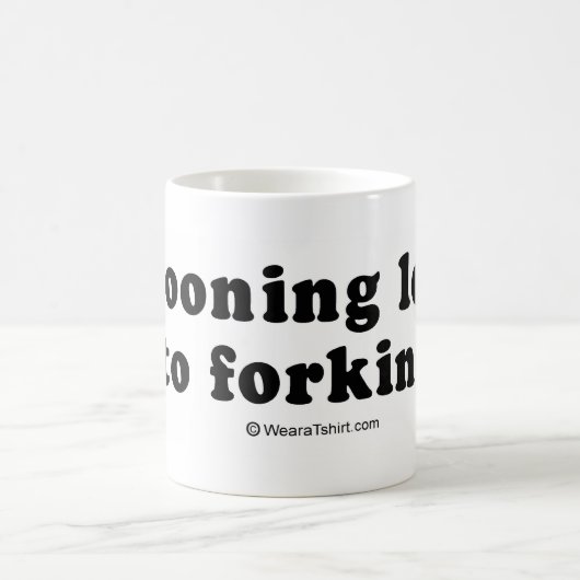 PICKUP LINES - "Spooning leidt tot forken" Koffiemok (Center)