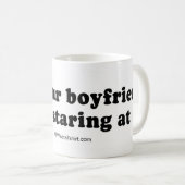 PICKUP LINES - "Zeg tegen je vriendje dat je moet  Koffiemok (Voorkant rechts)