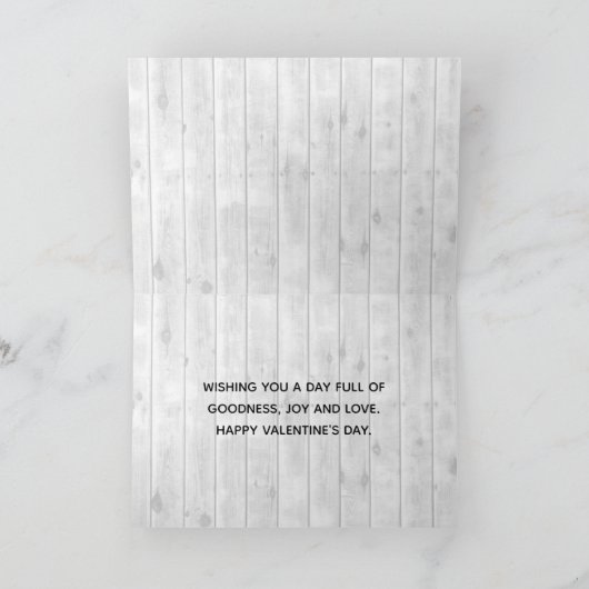 Pickup Truck Buffalo Plaid Hart Valentijnsdag Kaart (Binnen)