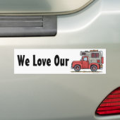 Pickup Truck Camper RV Bumpersticker (Op auto)
