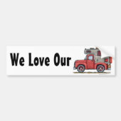 Pickup Truck Camper RV Bumpersticker (Voorkant)