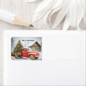 Pickup truck met kerstboom etiket (Insitu)