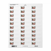 Pickup truck met kerstboom etiket (Full Sheet)