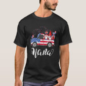 Pickup Truck oom Sam Gnomes American Flag USA 4T T-shirt (Voorkant)