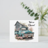 Pickup Truck We hebben Briefkaart verplaatst (Staand voorkant)