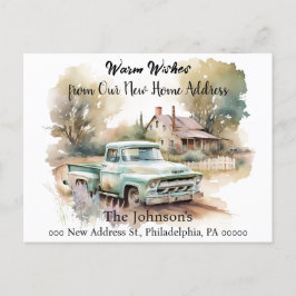 Pickup Truck We hebben een nieuw adres Briefkaart 