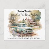 Pickup Truck We hebben een nieuw adres Briefkaart  (Voorkant)