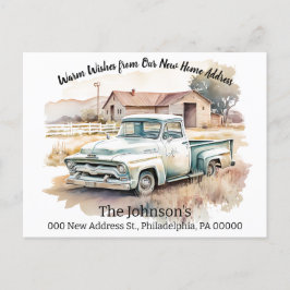 Pickup Truck We hebben een nieuw adres Briefkaart 