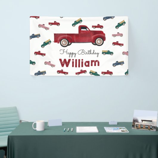 Pickup Trucks Schattigee voertuigen Auto Happy Bir Spandoek (Beurs)
