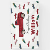 Pickup Trucks Schattigee voertuigen Auto Happy Bir Spandoek (Verticaal)