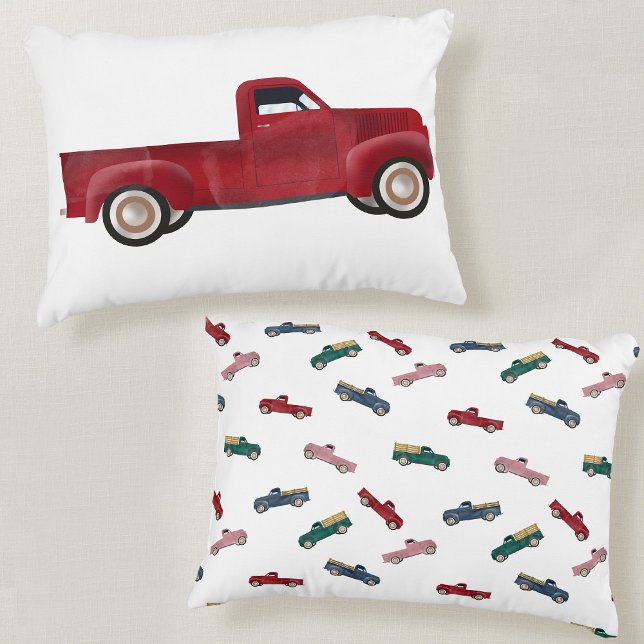 Pickup Trucks Schattigee voertuigen Auto Vervoer Accent Kussen (Pickup Trucks Cute Vehicles Car Transportation Accent Pillow)